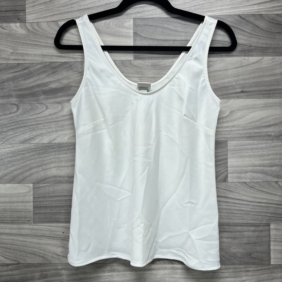 A New Day Tank Top Women's Size XS Ivory Scoop Neck Casual Sleeveless Pullover - Picture 2 of 11